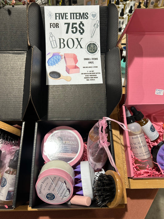 GRAB BOX 5 FOR 65$ (90$ VALUE)
